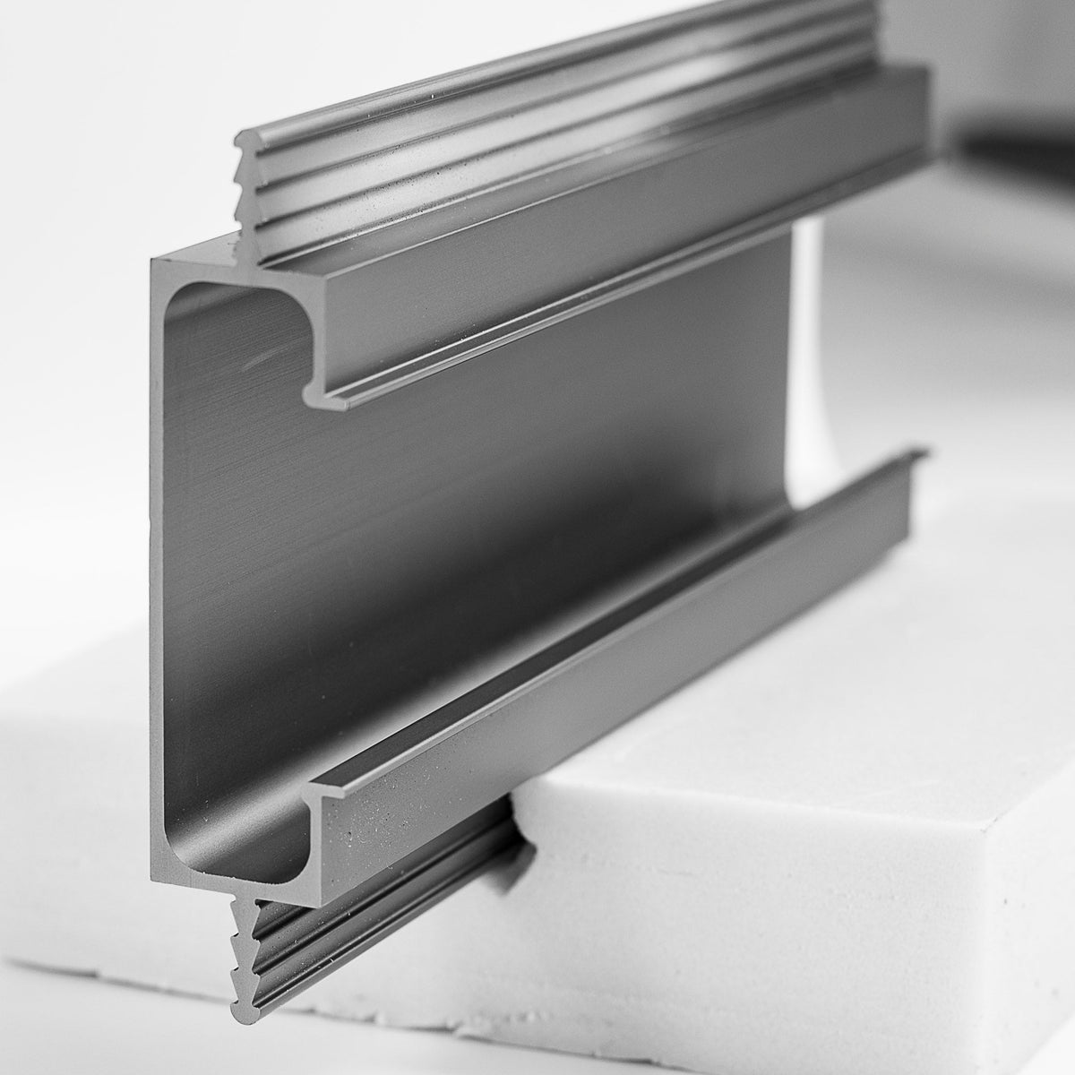 Silver Handleless Profile Aluminium Profile Handle – Double-Sided, Handleless Kitchen Edge Pull ...