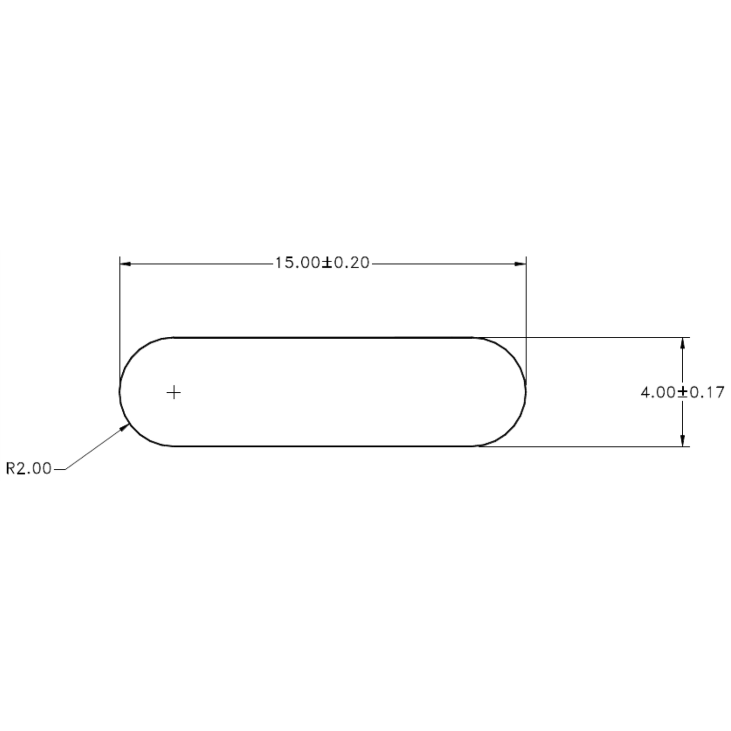(M007) 15 x 4mm RE Flat (V5) - cross-section drawing