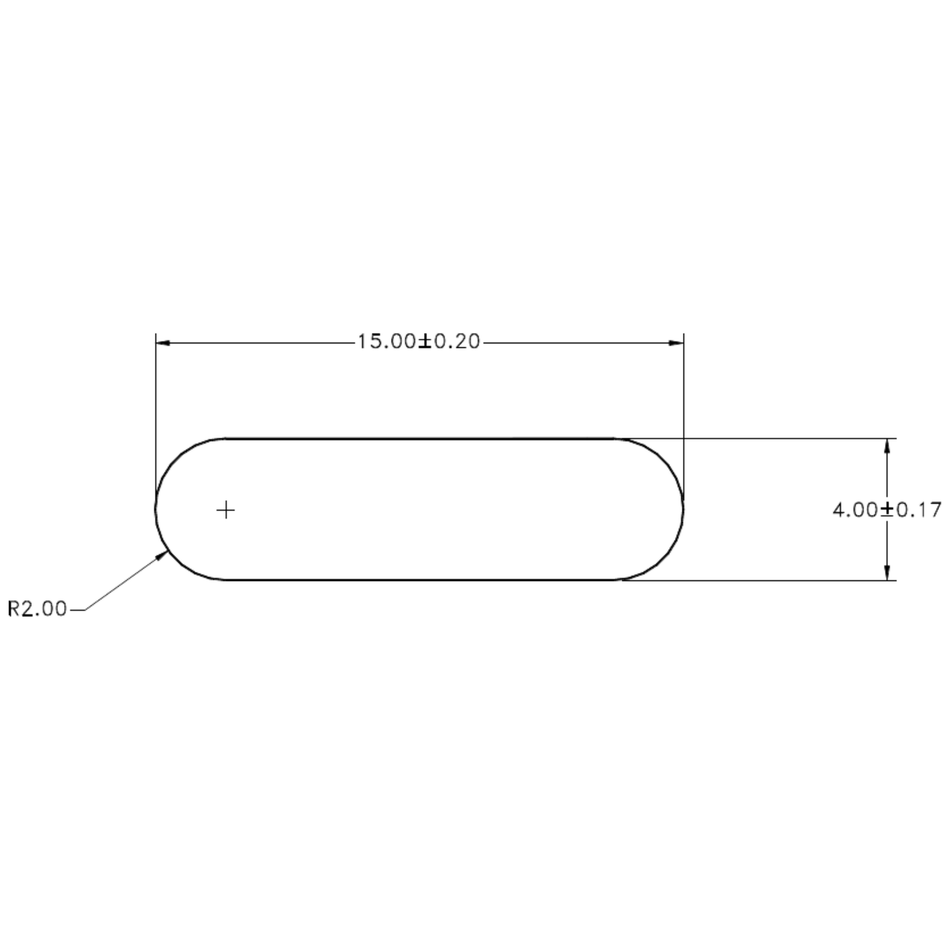 (M007) 15 x 4mm RE Flat (V5) - cross-section drawing
