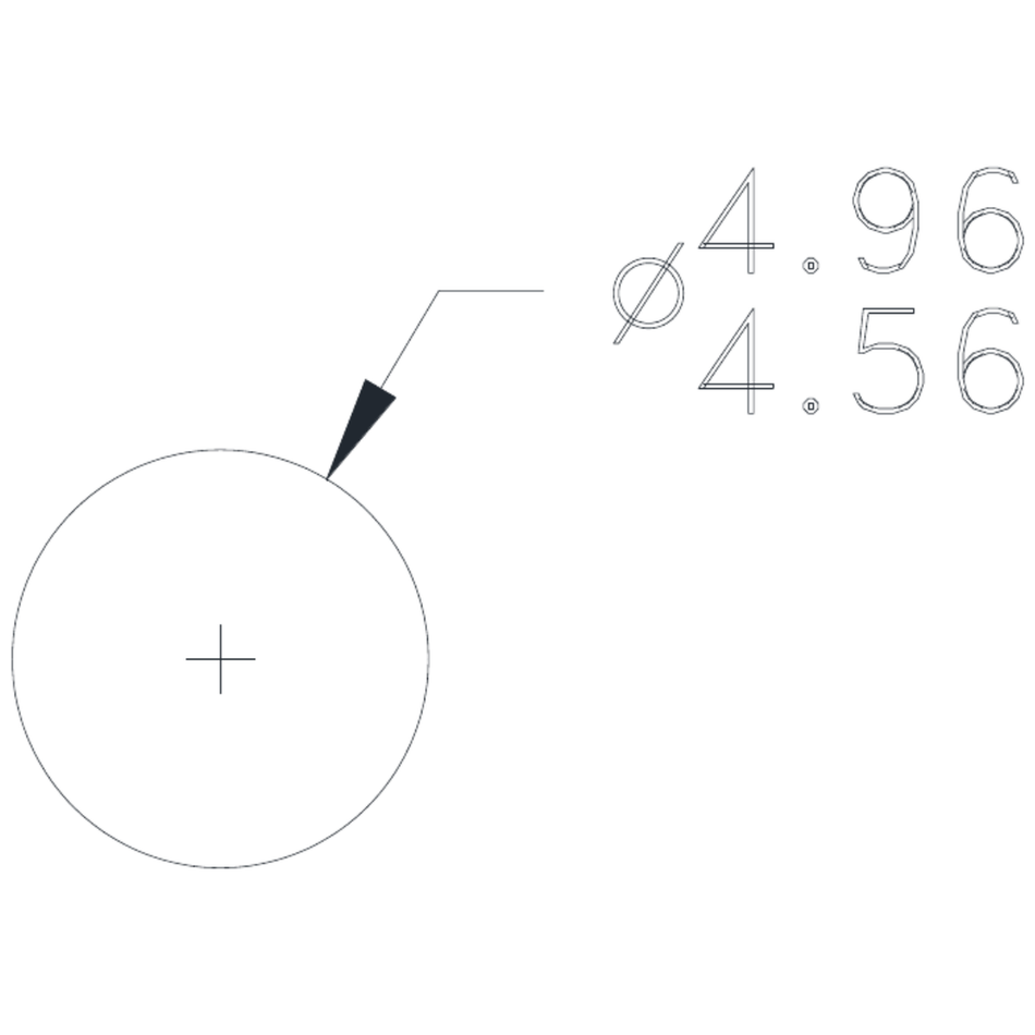 3/16" Rod - cross-section drawing