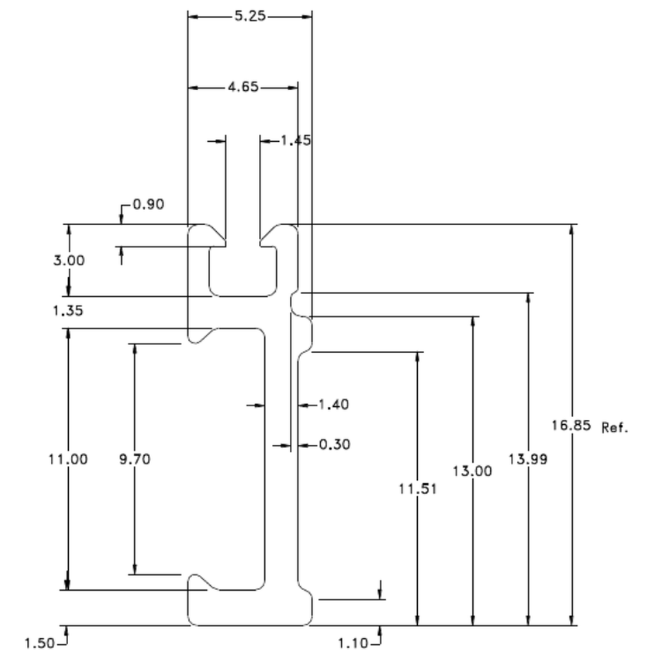Door Seal - cross-section drawing