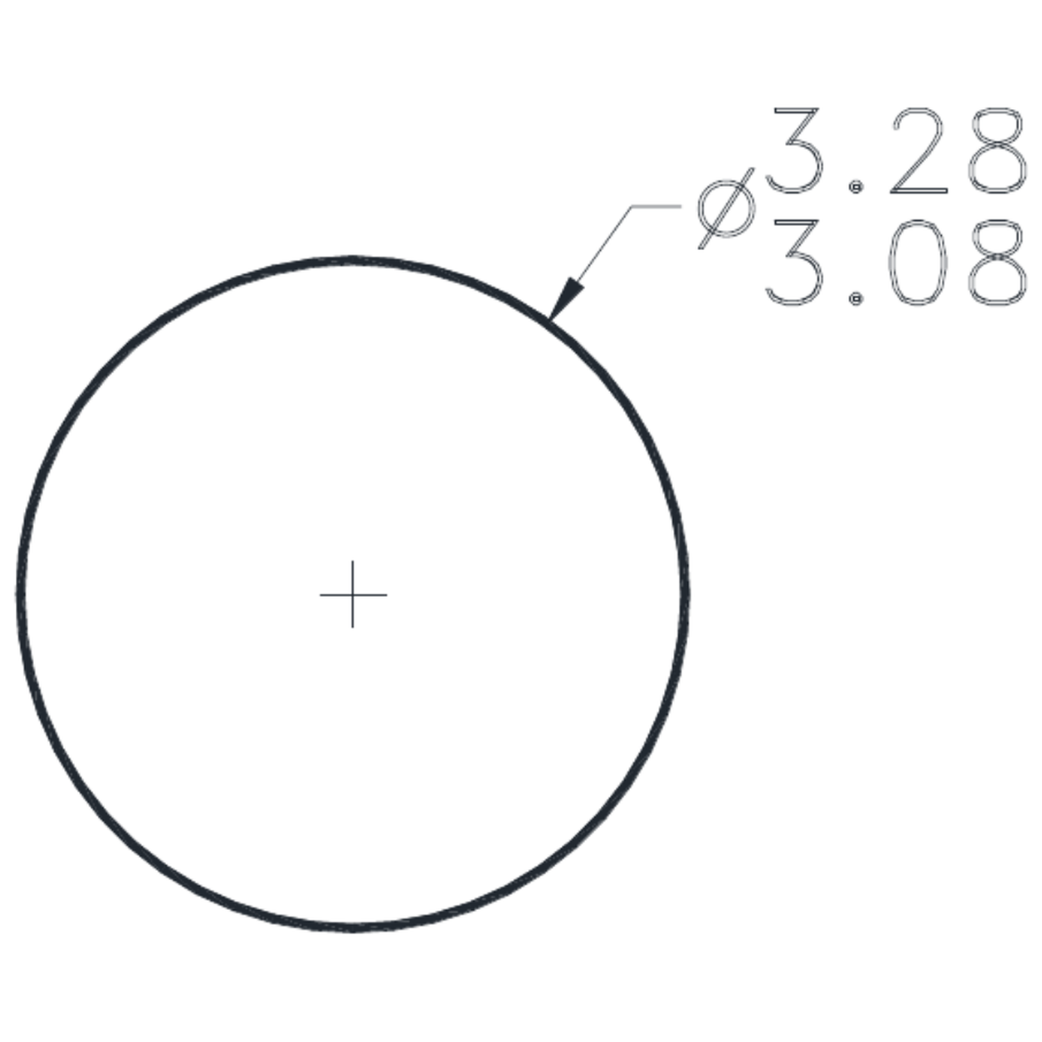 1/8" Rod - cross-section drawing