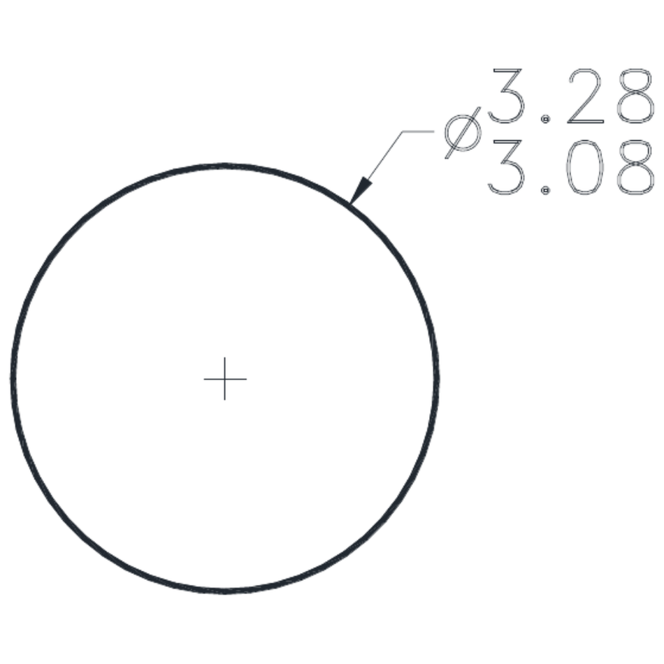 1/8" Rod - cross-section drawing