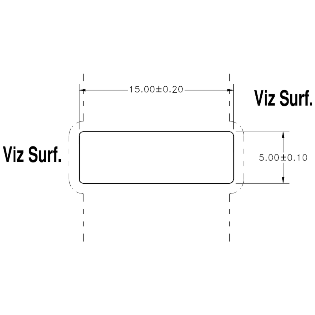 Control Cap Side (545618) - cross-section drawing
