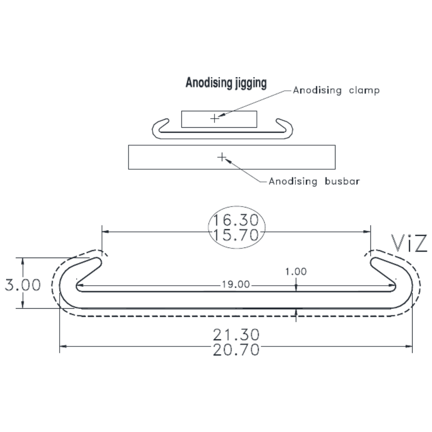 Ticket Section - cross-section drawing