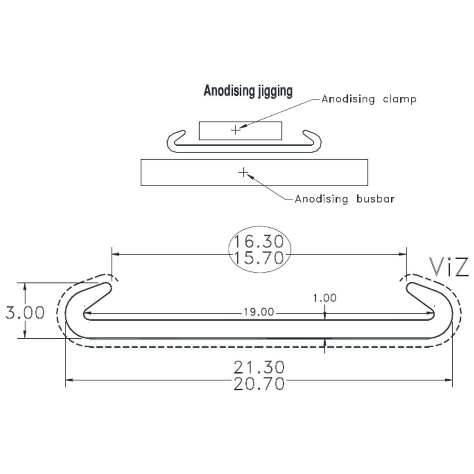 Ticket Section - cross-section drawing