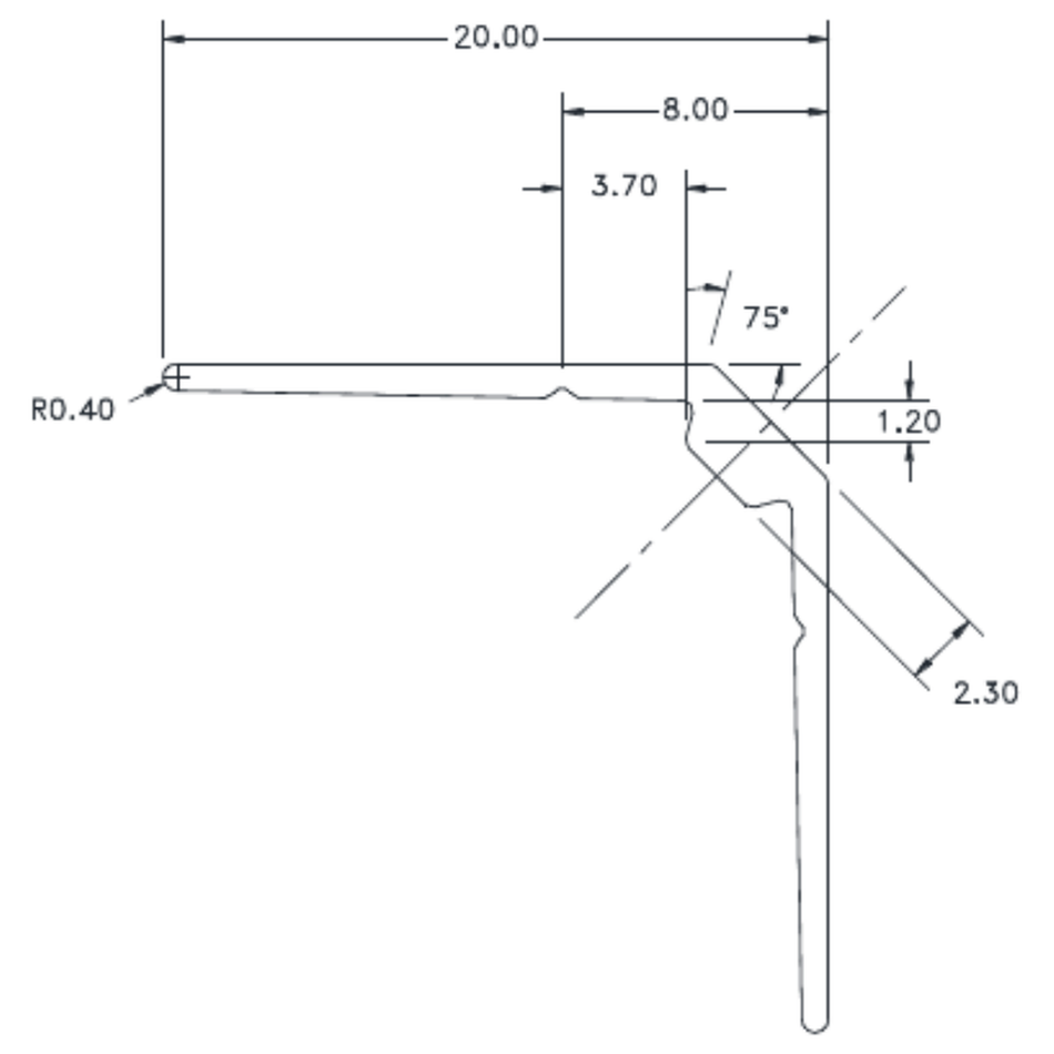 1.20mm Internal Corner - cross-section drawing