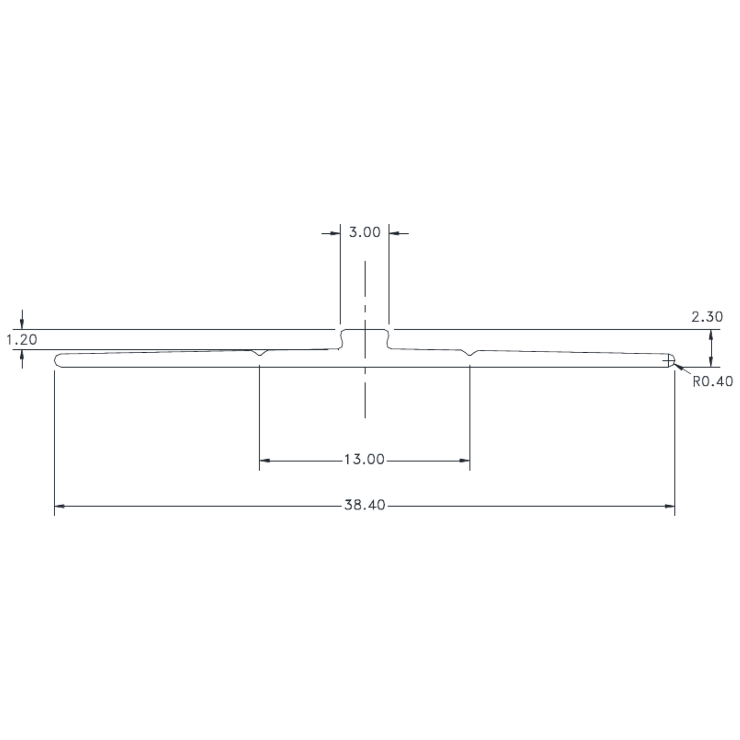 1.2mm Jointer - cross-section drawing