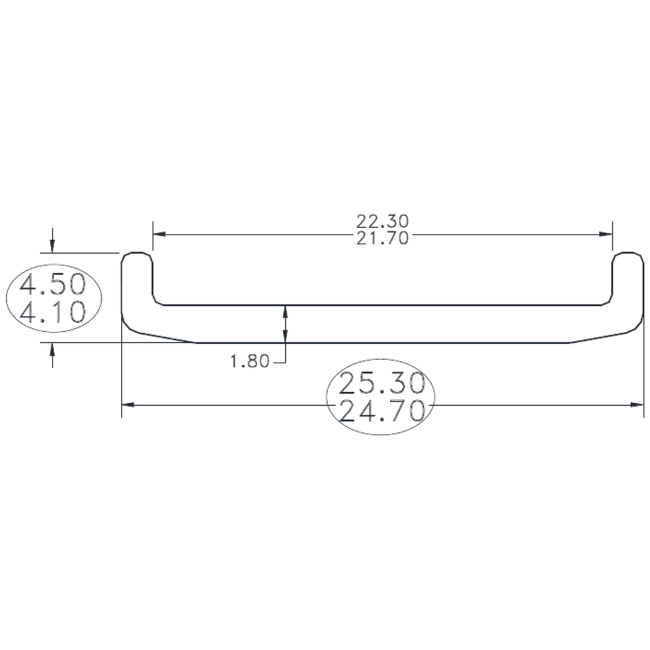 M1720 Fore End Plate - cross-section drawing
