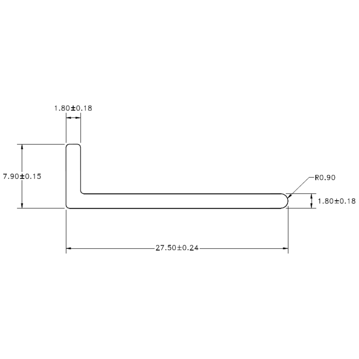 Angle 'B' (M1419) - cross-section drawing