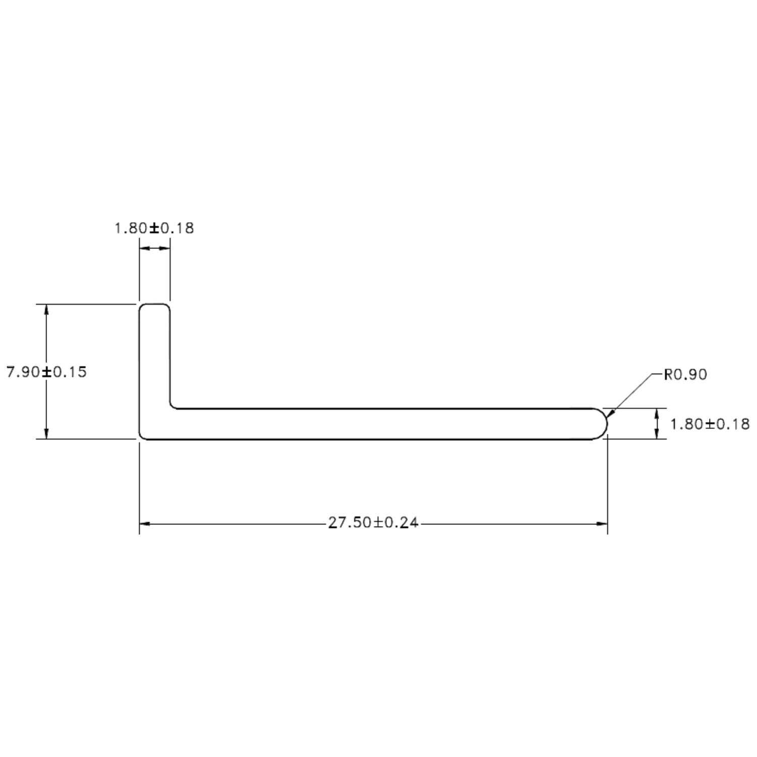 Angle 'B' (M1419) - cross-section drawing