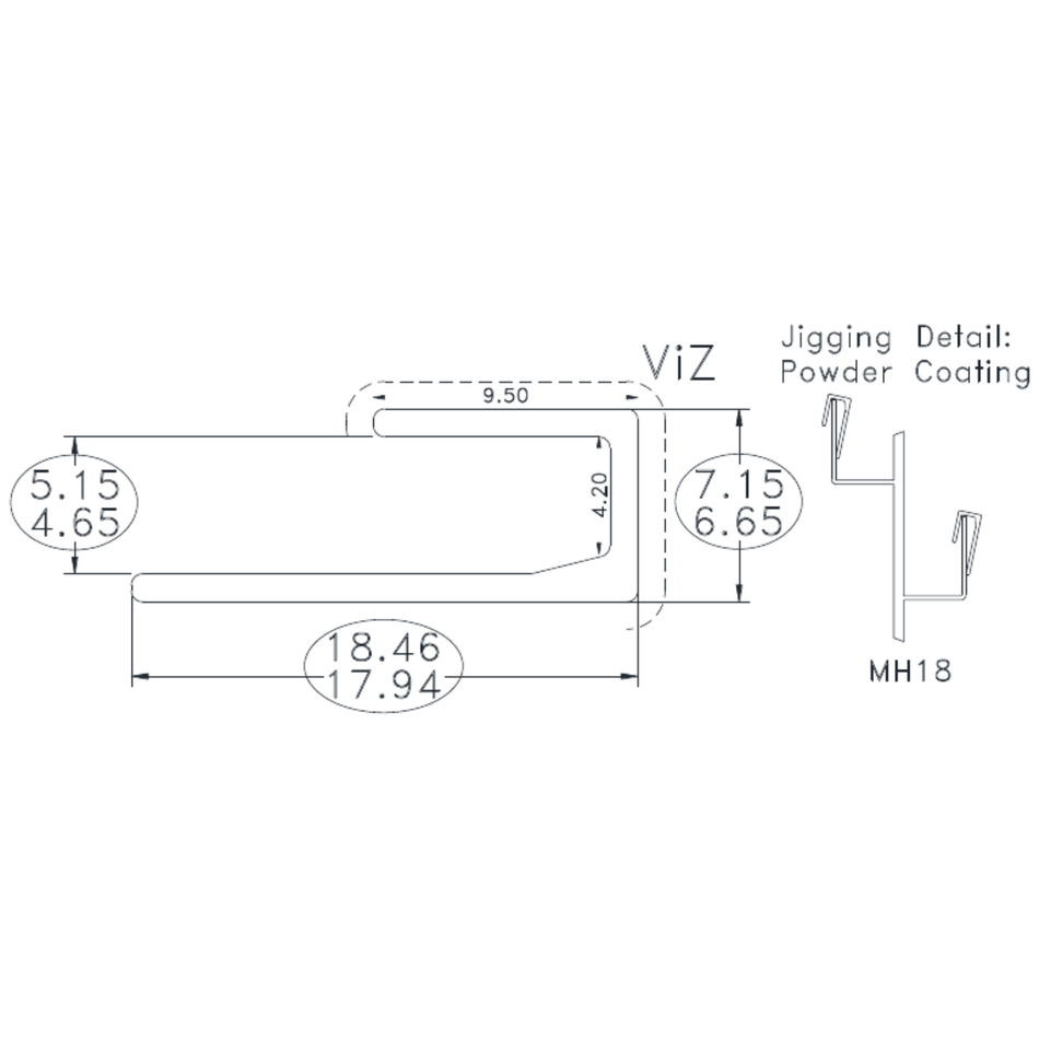 3/16" Cap - cross-section drawing