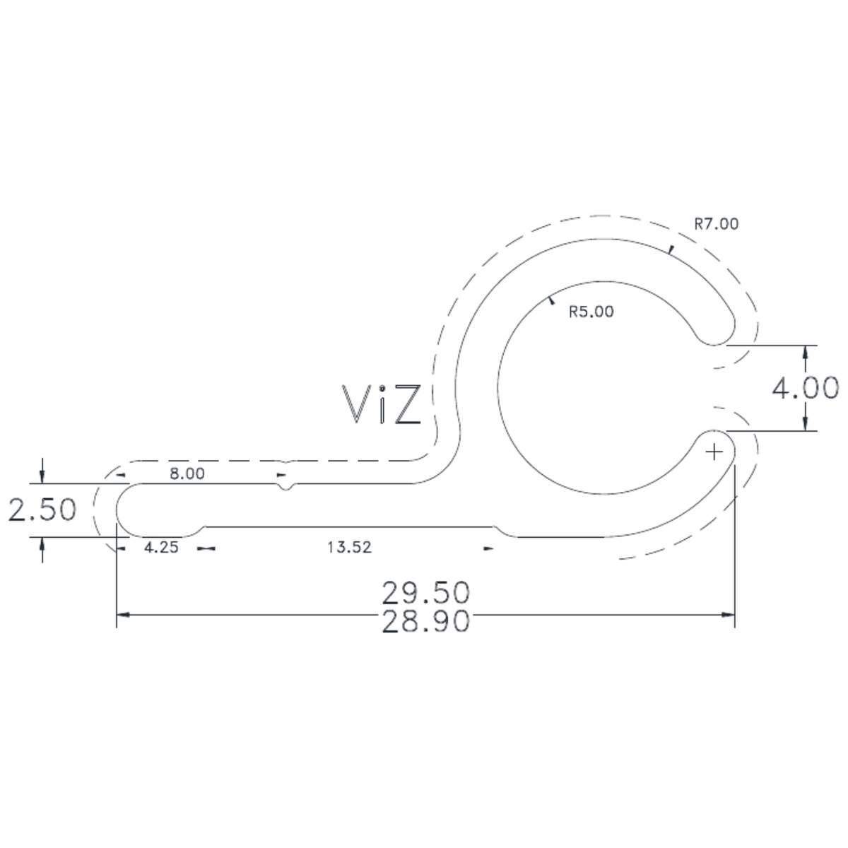 Rope Channel - cross-section drawing