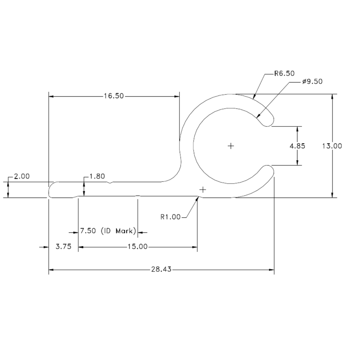 Rope Channel - cross-section drawing