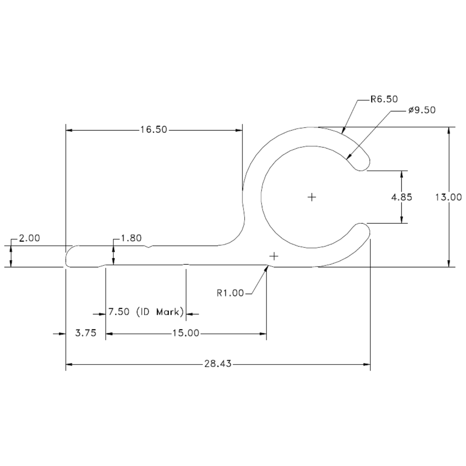 Rope Channel - cross-section drawing