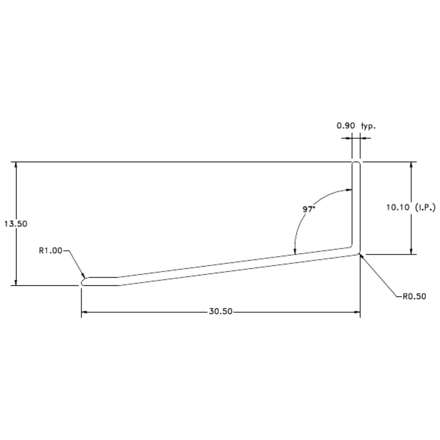 CS16 Soaker - cross-section drawing