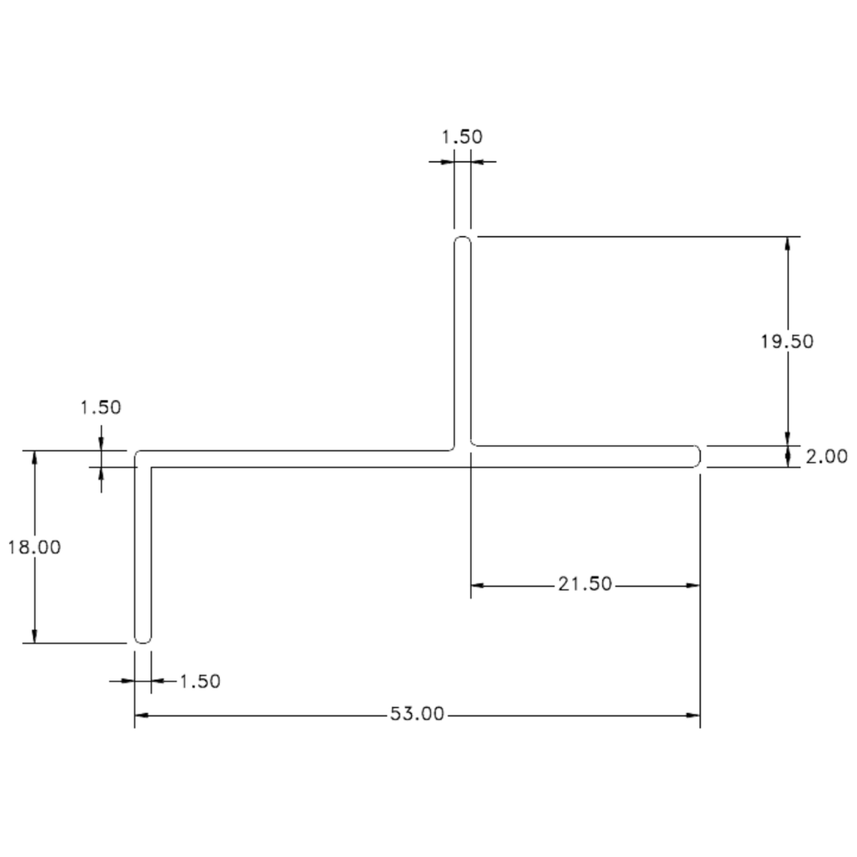 CS-32 Male - cross-section drawing
