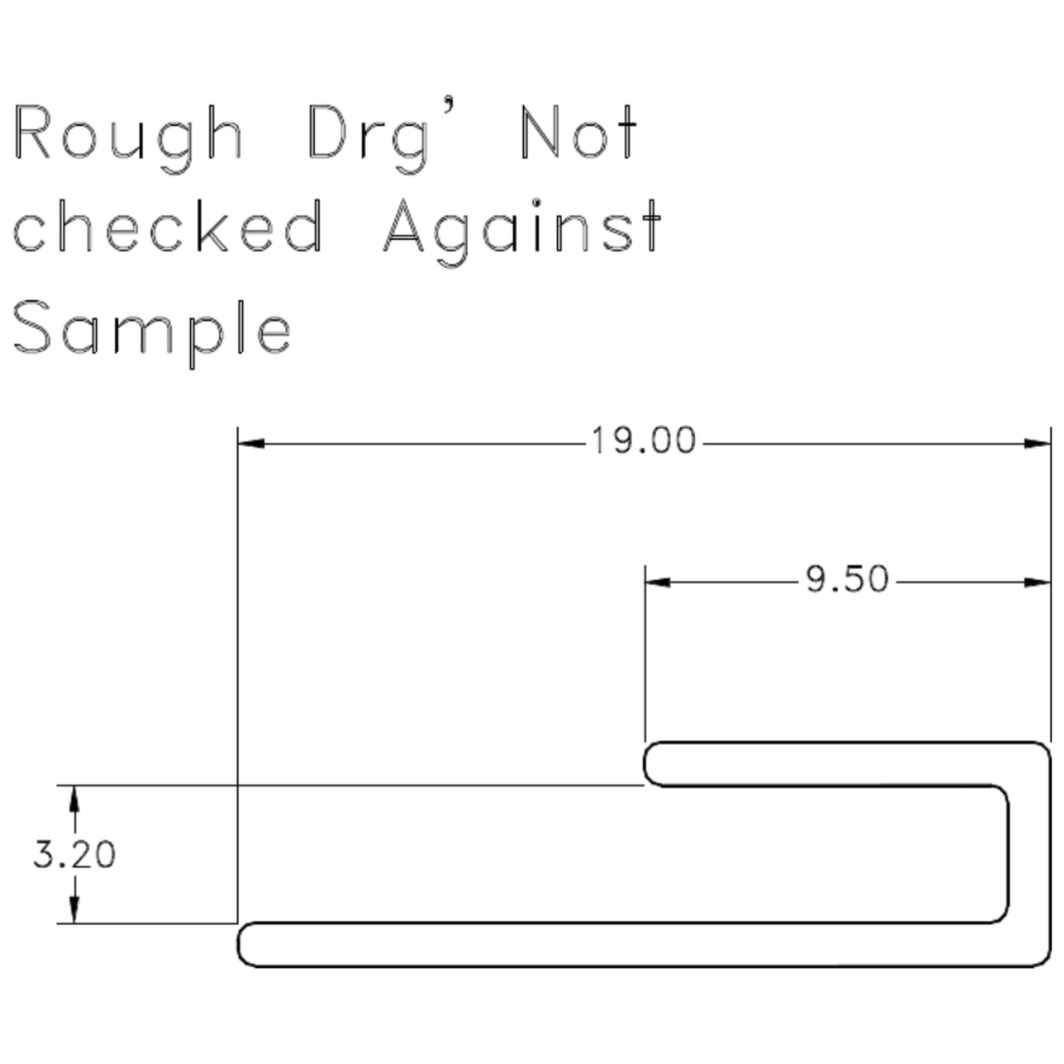 1/8" Cap - cross-section drawing