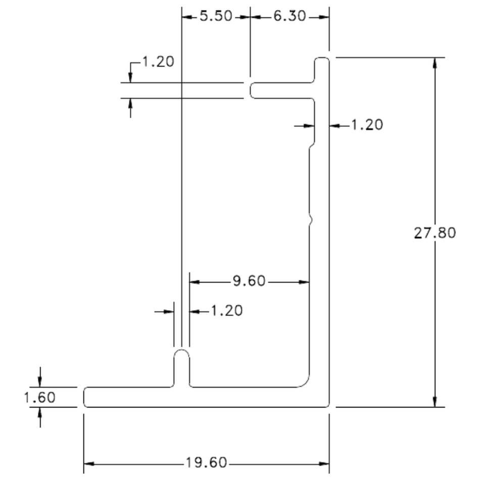 PLT6 07 Sill - cross-section drawing