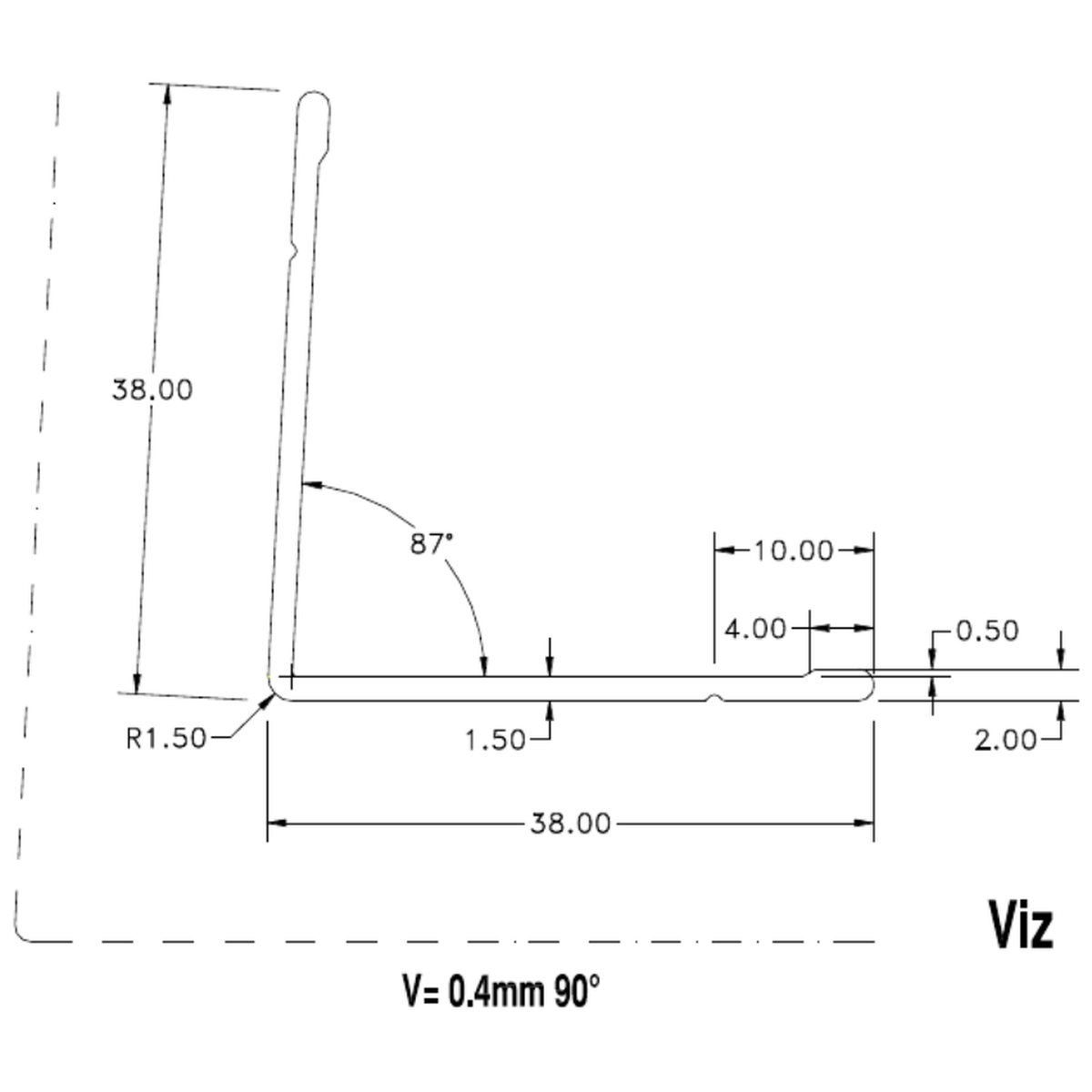 External Angle - cross-section drawing
