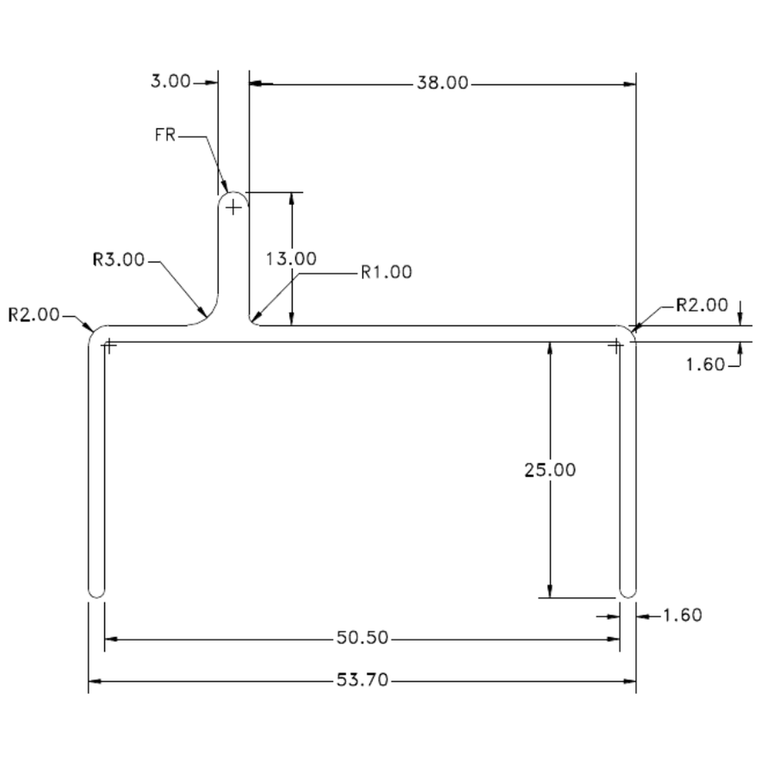 Door Jamb - cross-section drawing
