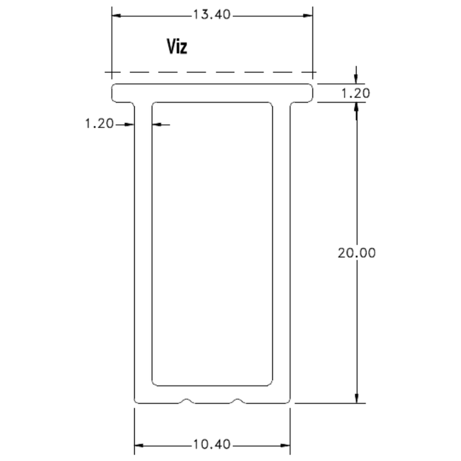 20mm Infill - cross-section drawing