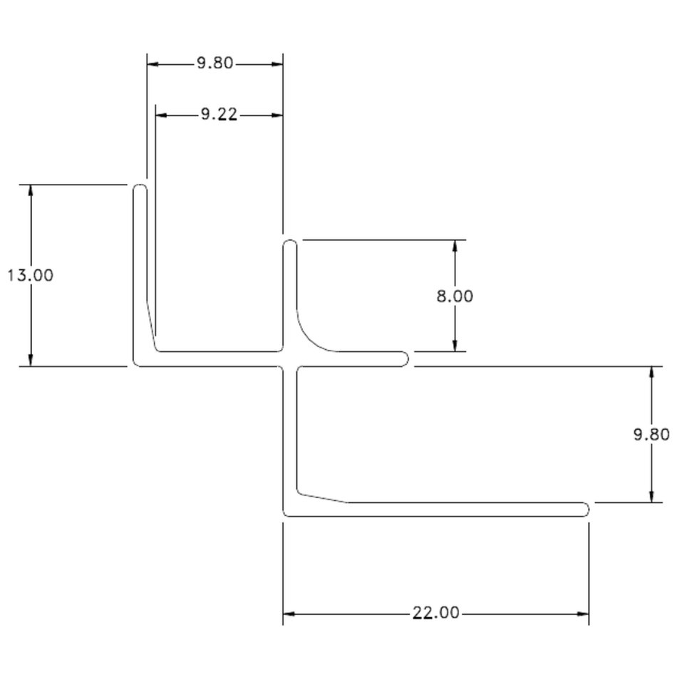 3/8" Internal - cross-section drawing