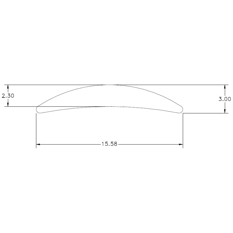 5/8" x 3/32" H/Round - cross-section drawing