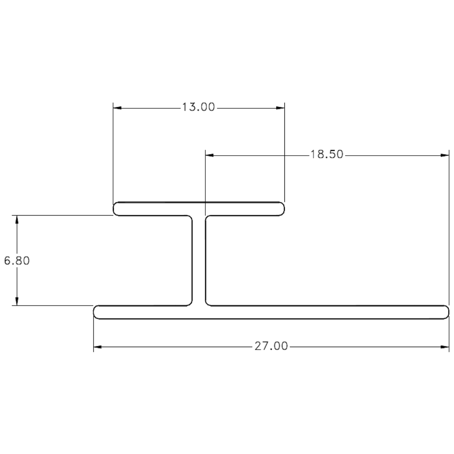 1/4 Jointer - cross-section drawing