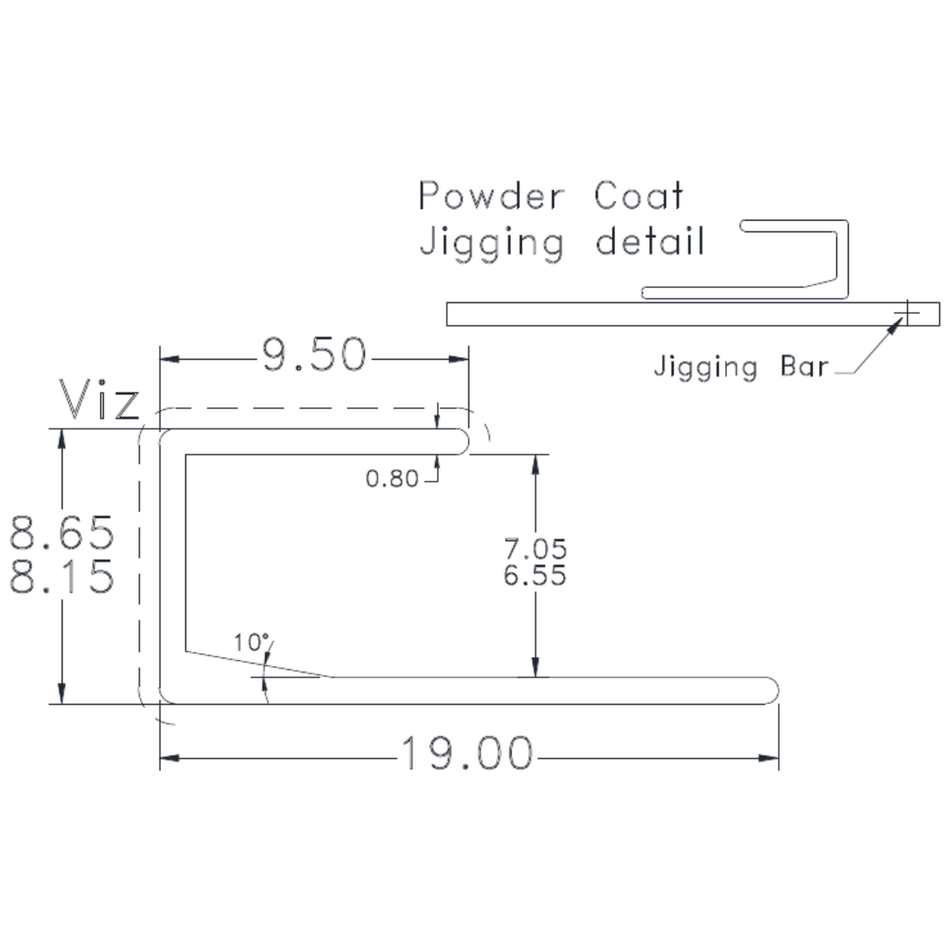 1/4" Cap - cross-section drawing