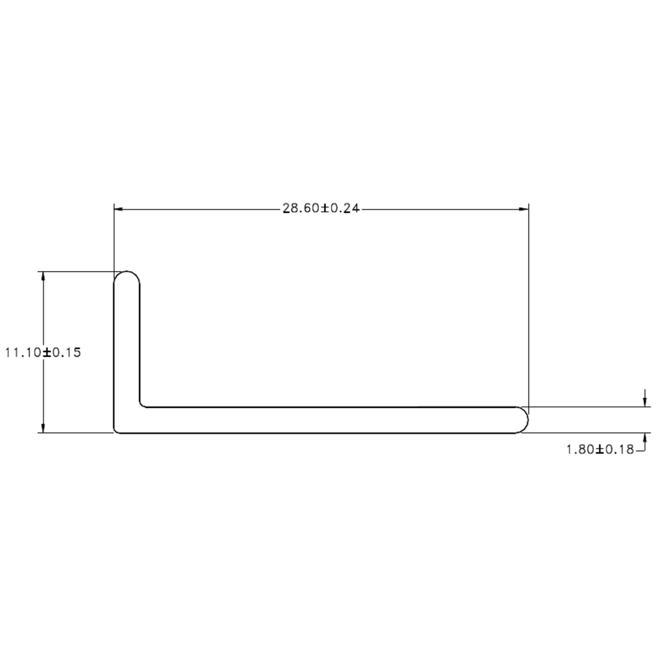 (M023) Angle F (V.3.) - cross-section drawing