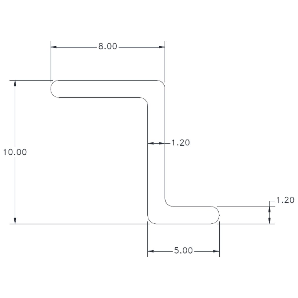 Zed Profile - cross-section drawing
