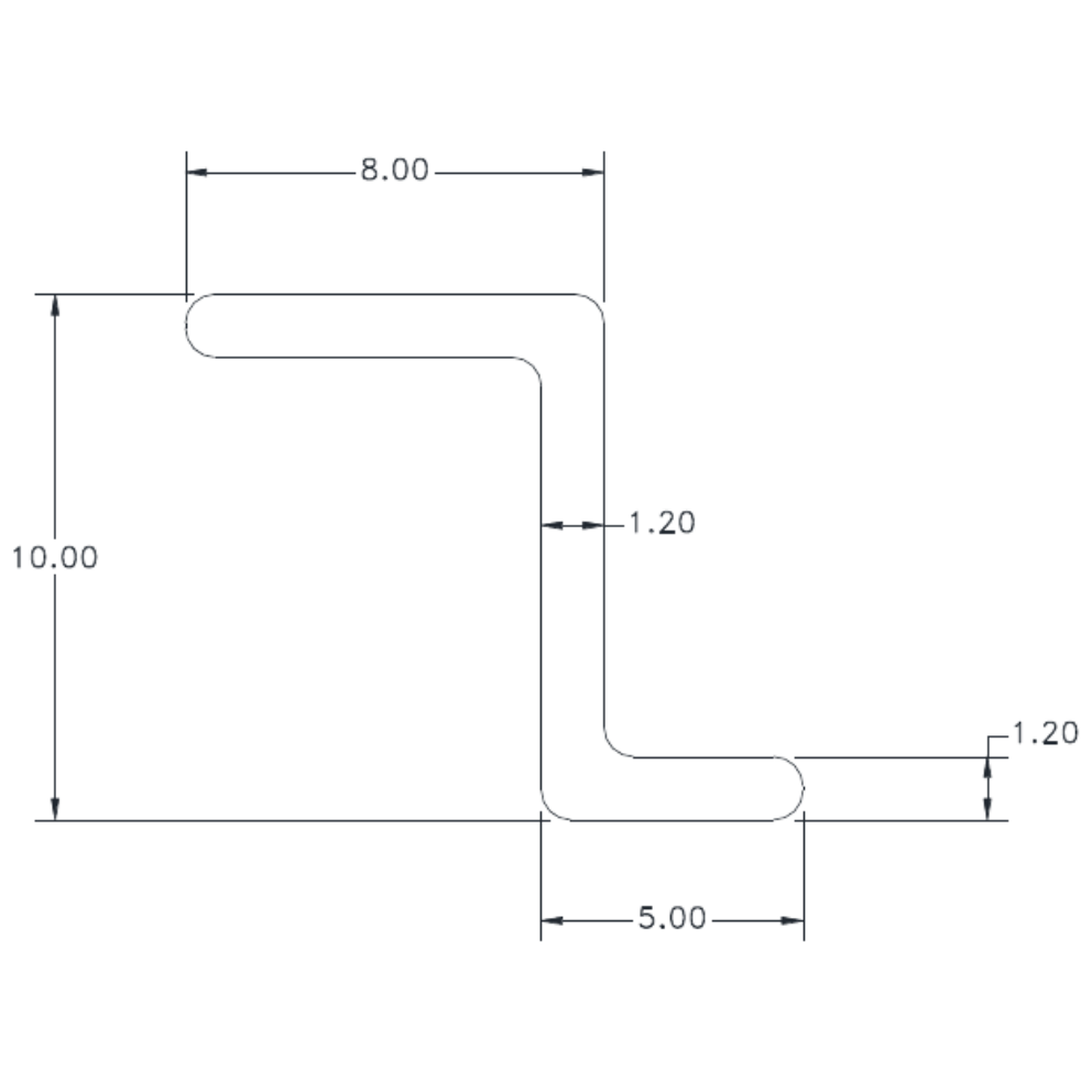 Zed Profile - cross-section drawing