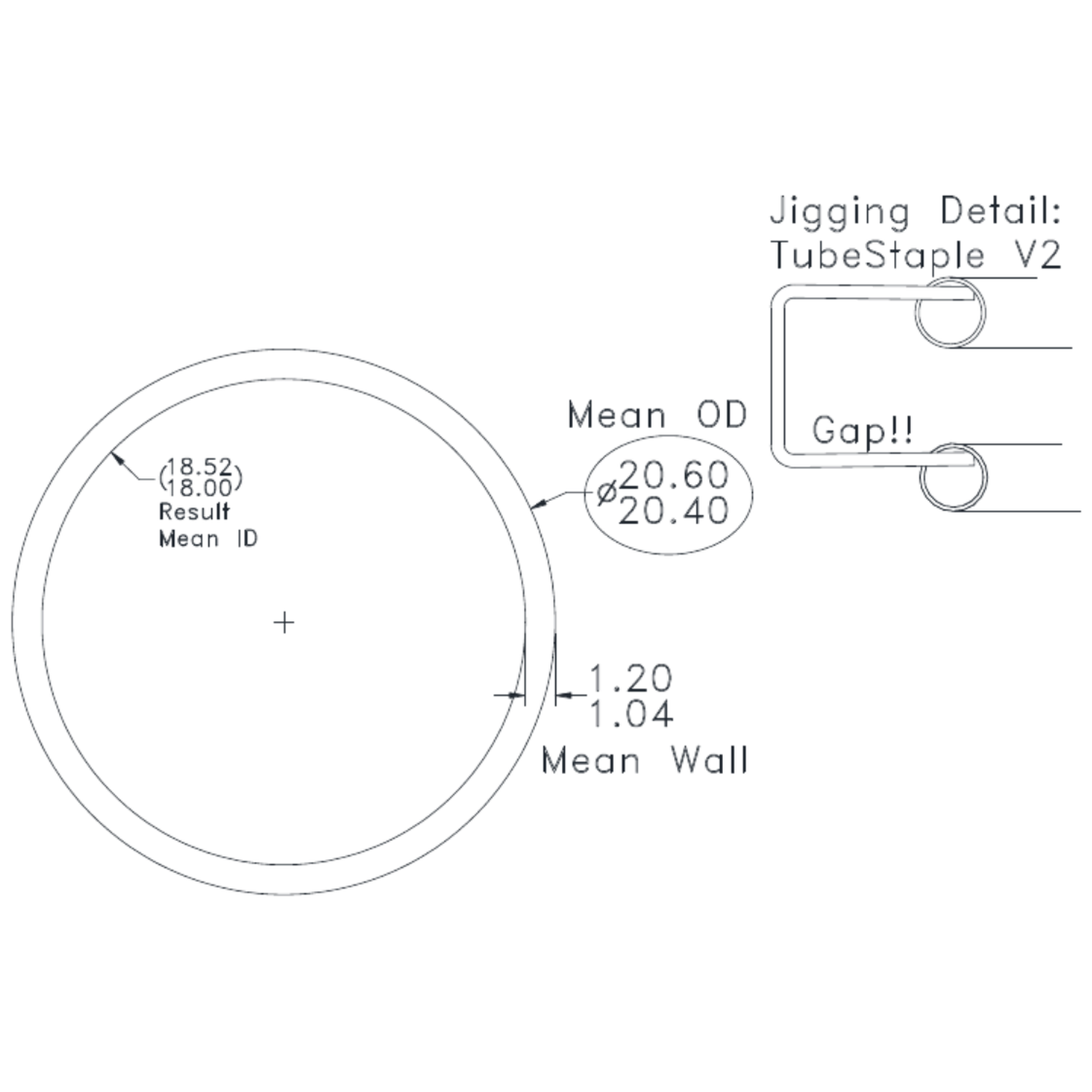 20.5 x 1.12 Wall Round Tube High S - cross-section drawing