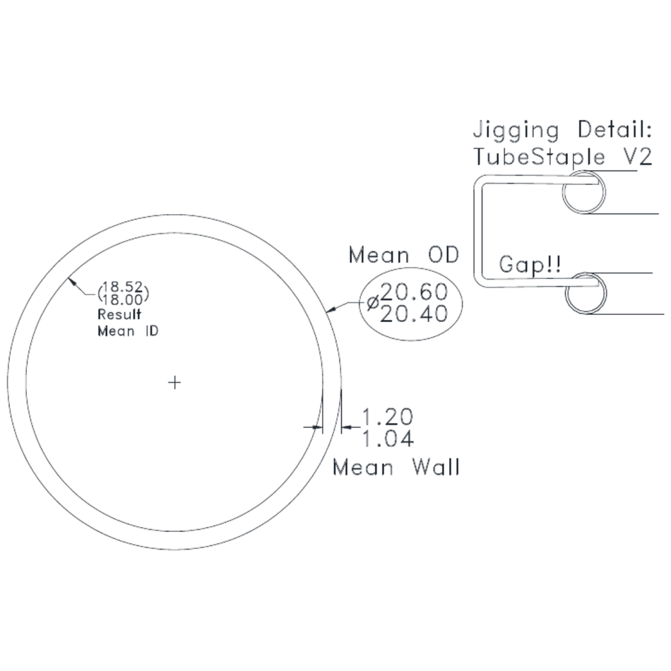 20.5 x 1.12 Wall Round Tube High S - cross-section drawing