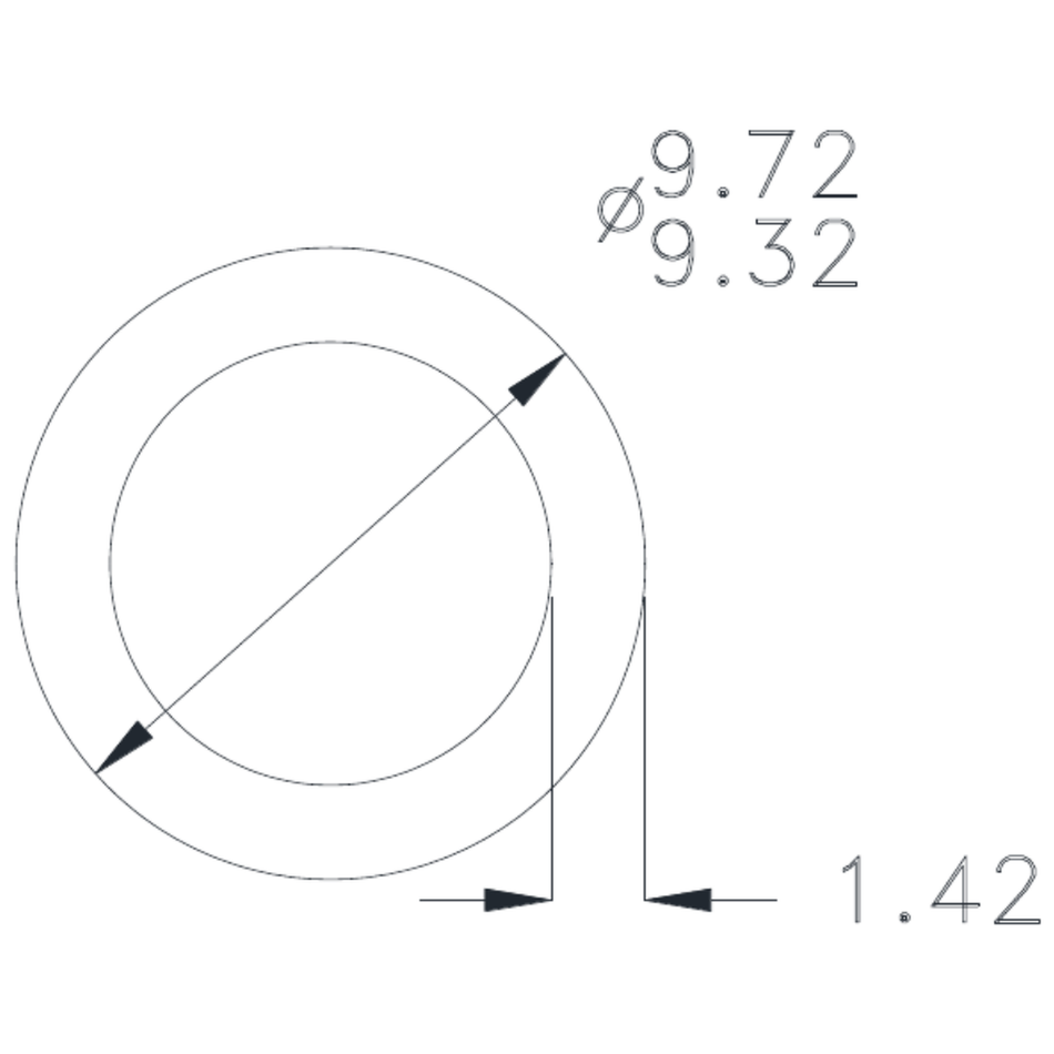 3/8" x 17g Tube - cross-section drawing