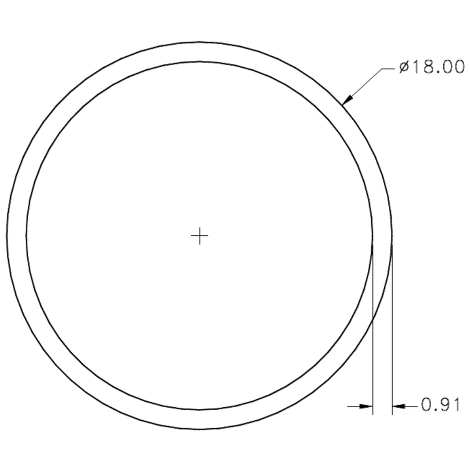 18.0mm x 0.91mm Tube - cross-section drawing
