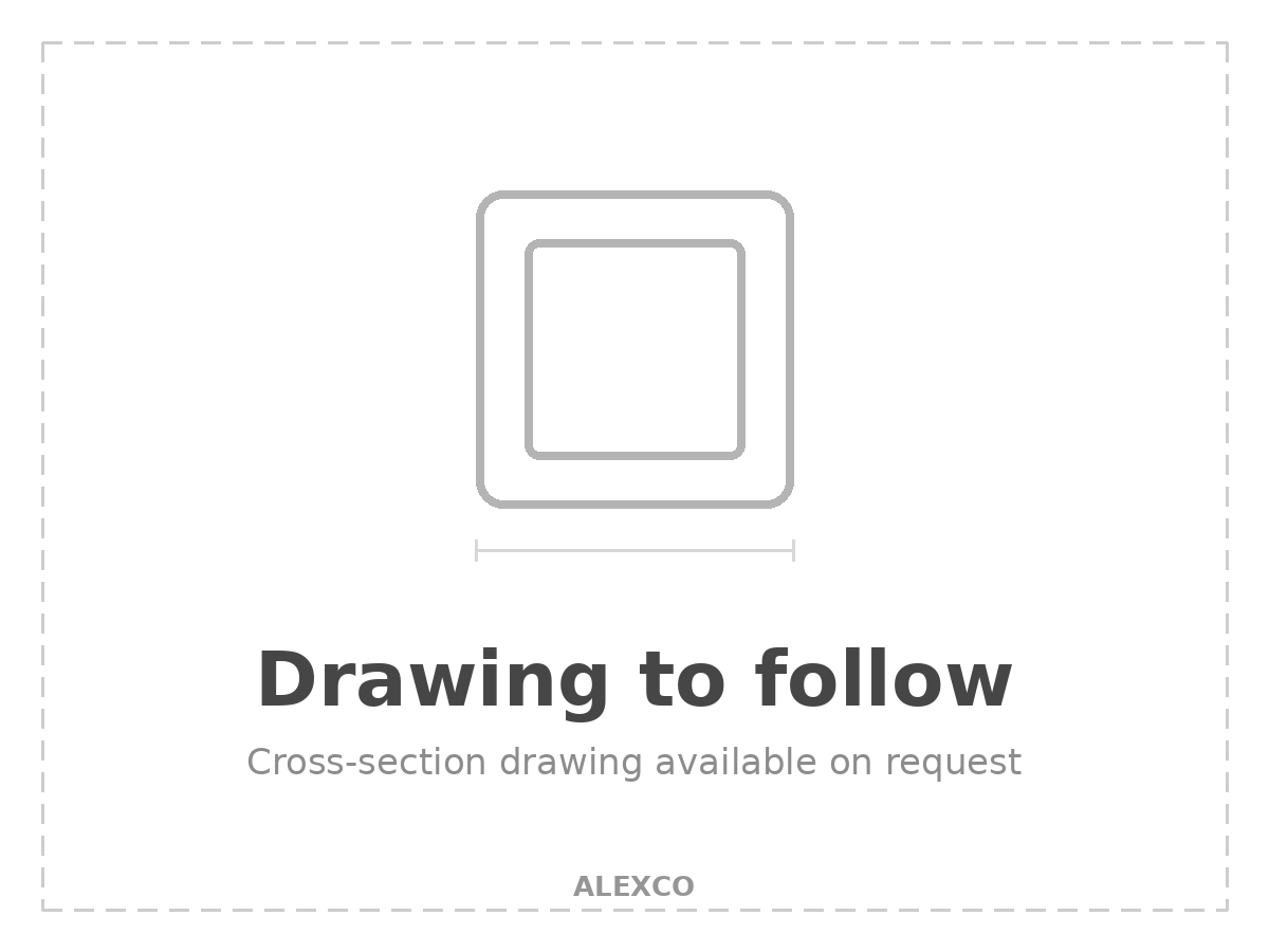 34.85 x 15.8 Internal x 3mm Wall Sqr - drawing to follow
